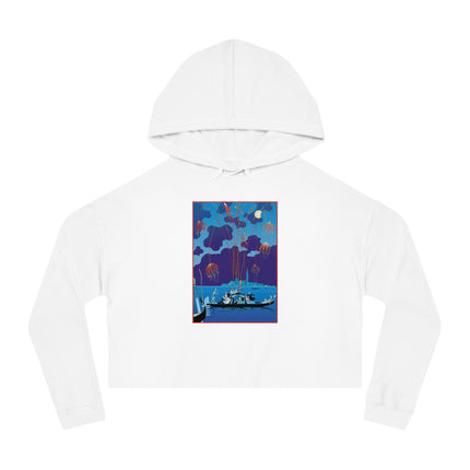 Fireworks in Venice by George Barbier Women’s Cropped Hooded Sweatshirt