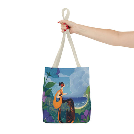 🌊🌺 The Lady Of The Seaside Garden Tote Bag – Art Deco Coastal Fantasy