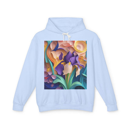 The Elegant Iris Flower Hoodie