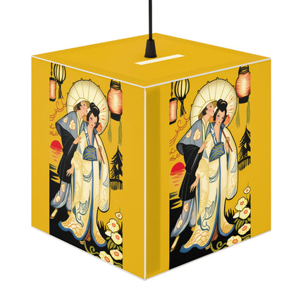 Golden Embrace Light Cube Lamp