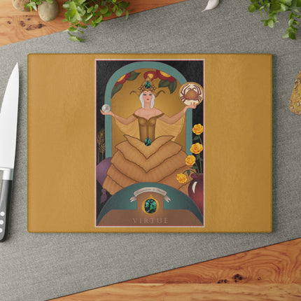 June & Pearl, Alexandrite Zodiac Glass Cutting Board