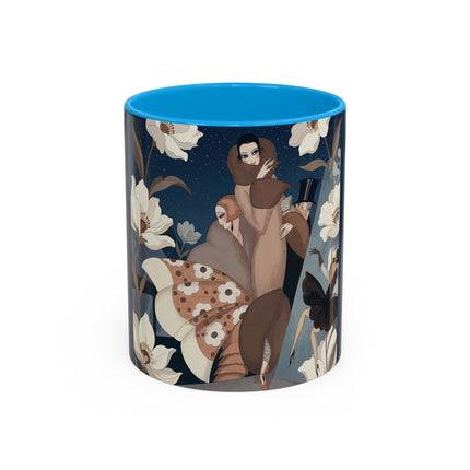 🌸✨ The Midnight Magnolia Masquerade Colorful Mug – Art Deco Nocturne