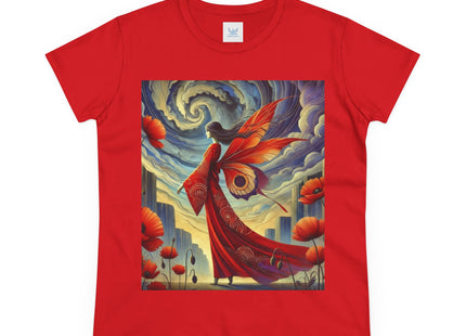 The Poppy Fairy in the Wind Cotton Tee