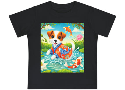 Koi Pond Puppy Baby Short Sleeve T-Shirt