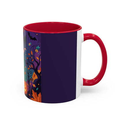 🐈‍⬛🎃 The Midnight Black Cat Masquerade Colorful Mug – Whimsical Halloween Elegance