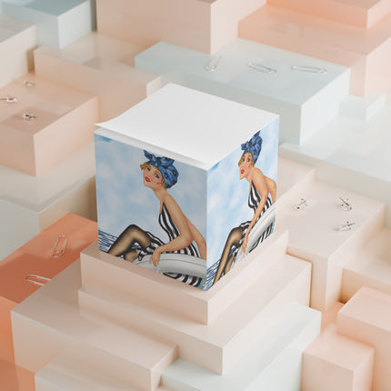 Playful Waves and Fashion Follies Note Cube