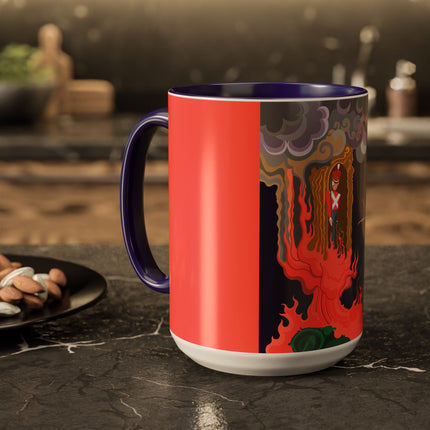 The Firebird's Awakening Colorful Mug (11oz, 15oz) – Ballet Fantasy, Mythic Fire & Art Deco Drama