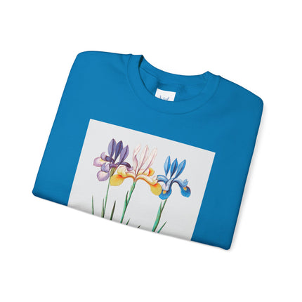 Blue Iris by Anselmus Boëtius de Boodt Heavy Blend™ Crewneck Sweatshirt