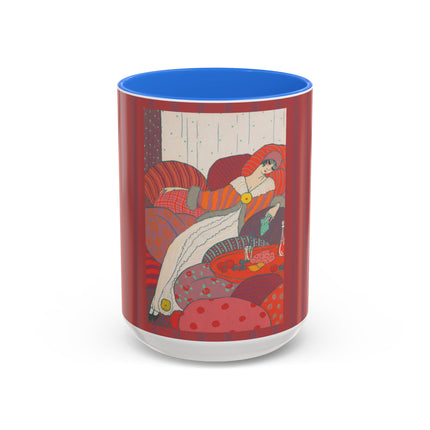Les Coussins by Georges Lepape Colorful Mugs (11oz, 15oz)