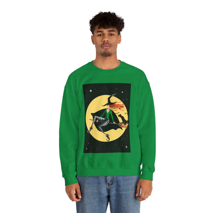A Witch’s Moonlit Flight Unisex Heavy Blend™ Crewneck Sweatshirt