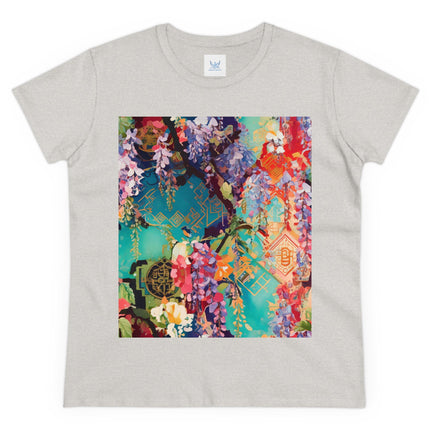 Golden Wisteria Symphony Women's Midweight Cotton Tee