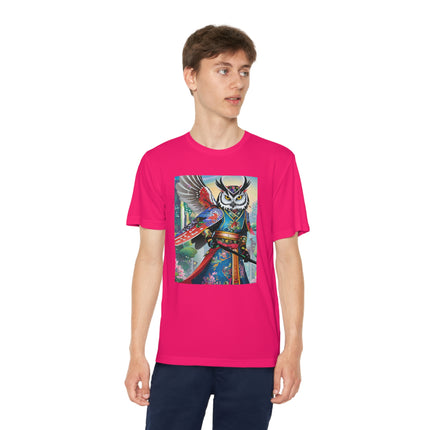 Cyberpunk Samurai Owl Youth Competitor Tee