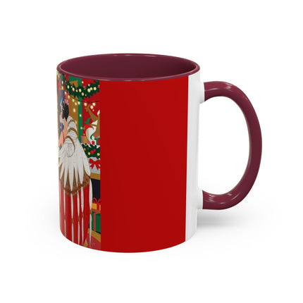 🎄💃 The Christmas Mirror Duet Colorful Mug – Art Deco Holiday Elegance