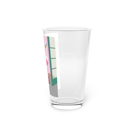 The Yellow Hat Pint Glass – 1920s Vogue Whimsy & Playful Elegance