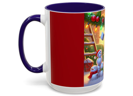 Naughty or Nice Kitten Christmas Colorful Mugs (11oz, 15oz)