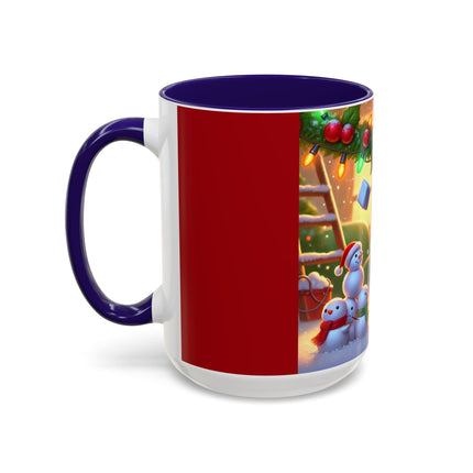 Naughty or Nice Kitten Christmas Colorful Mugs (11oz, 15oz)