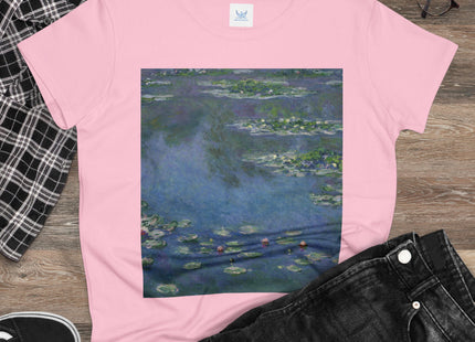 Water Lilies by Claude Monet Women's Midweight Cotton Tee