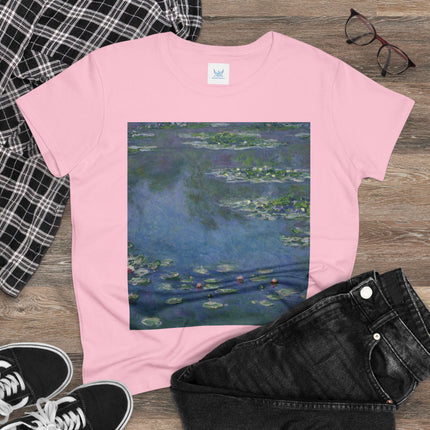 Water Lilies by Claude Monet Women's Midweight Cotton Tee