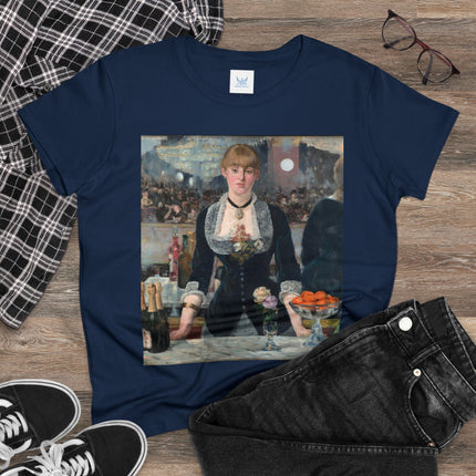 A Bar at the Folies-Bergère by Edouard Manet Women's Midweight Cotton Tee