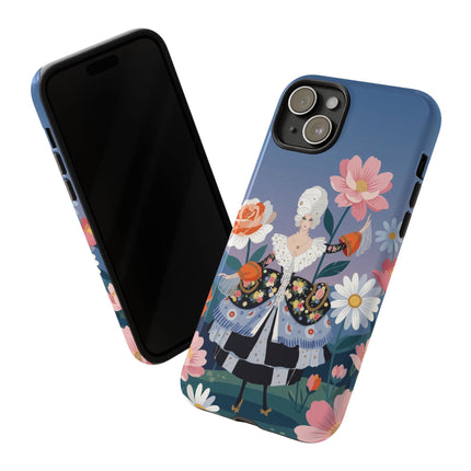 🌸🎀 The Grand Floral Promenade Phone Case – Art Deco Fashion Fantasy