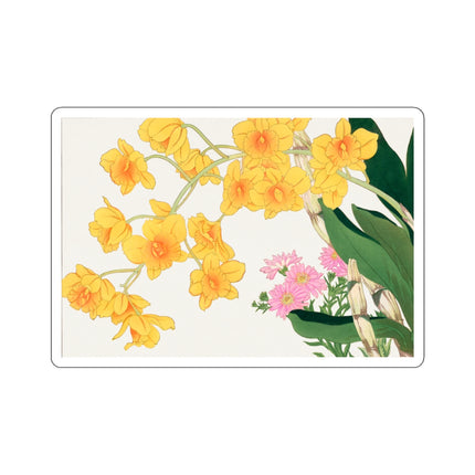 Golden Bow Orchid by Tanigami Kônan Kiss-Cut Stickers (4 Sizes)