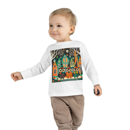 Night of the Trick-or-Treating Owlets Toddler Long Sleeve Tee