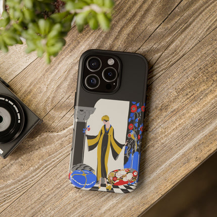 Art Deco Flapper in Yellow Robe Phone Case – Elegant Glamour & Exotic Charm