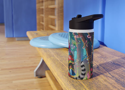 Cyberpunk Leopard Stainless Steel Water Bottle