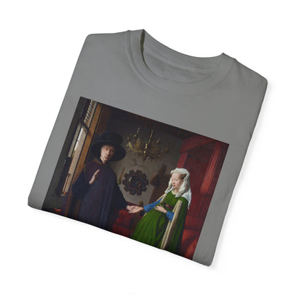 Arnolfini Portrait by Jan Van Eyck Unisex Garment-Dyed T-shirt