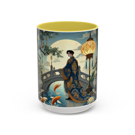 Moonlit Bridge Gentleman Colorful Mug – Imperial Serenity & Moonlit Harmony