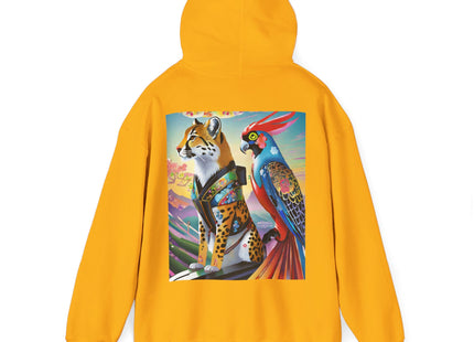 Cheetah and Parrot Cybernetic Duet – Heavy Blend™ Hooded Sweatshirt