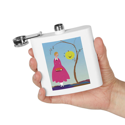 Apple Pie Day Stainless Steel Flask – Sweet Storybook Charm & Gentle Innocence