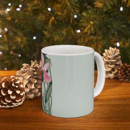 Blooming Lotus Flowers by Ohara Koson Ceramic Mug 11oz