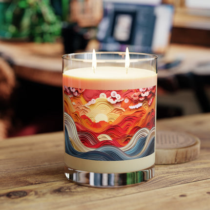 Vibrant Sunrise Sky Scented Candle - Full Glass, 11oz - The White Tea & Fig, The Lavender & Sage, and The Ocean Mist & Moss