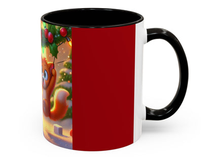 Naughty or Nice Kitten Christmas Colorful Mugs (11oz, 15oz)
