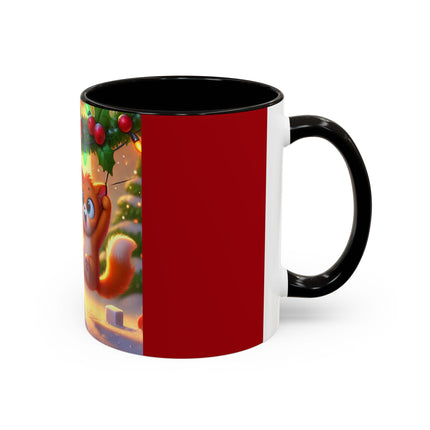 Naughty or Nice Kitten Christmas Colorful Mugs (11oz, 15oz)