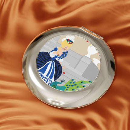 Peacock Courtesan Compact Mirror – Whimsical Elegance & Royal Splendor