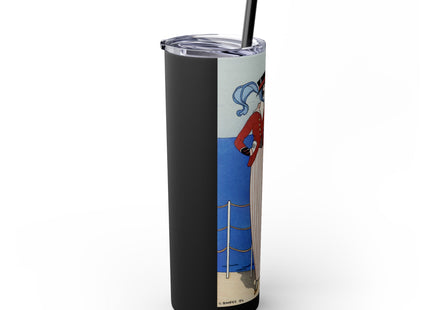 Costume de Yacht by George Barbier Skinny Tumbler with Straw, 20oz