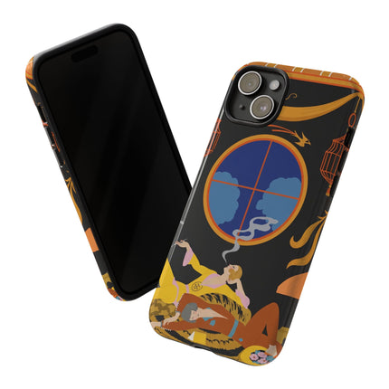 Art Deco Lounge Phone Case – Opulent Smoke & Timeless Glamour