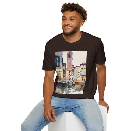 A Bridge and Campanile, Venice by John Singer Sargent Softstyle T-Shirt