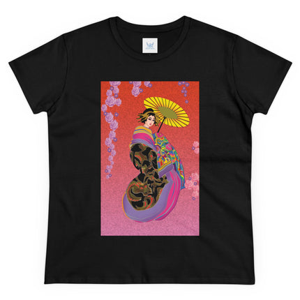 Enchanting Geisha Women's Midweight Cotton Tee