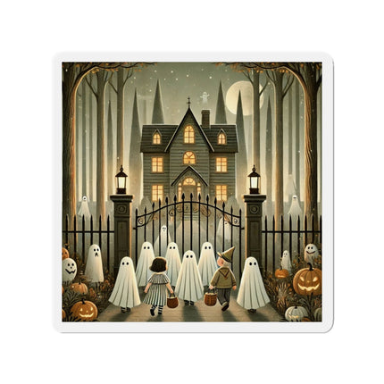 Ghostly Welcome – A Halloween Night Die-Cut Magnets (3 Sizes)