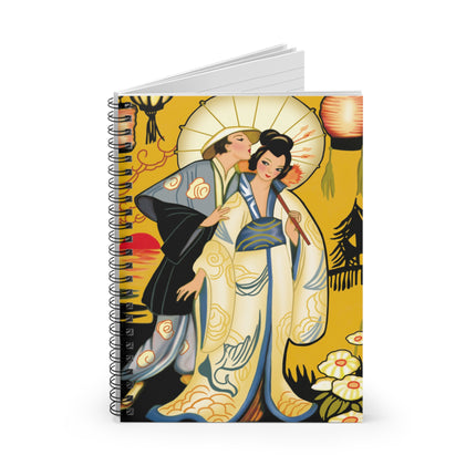 Golden Embrace Spiral Notebook - Ruled Line