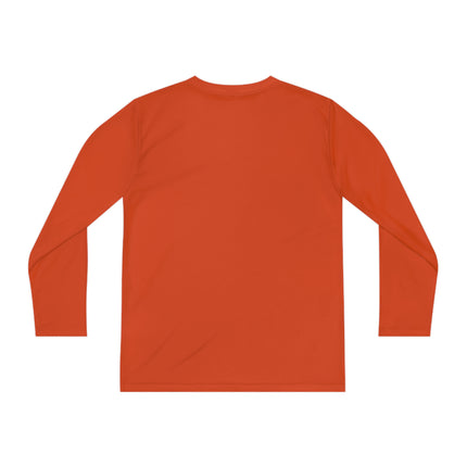A Colorful Raptor Youth Long Sleeve Competitor Tee – Dino Adventure & Forest Wonder