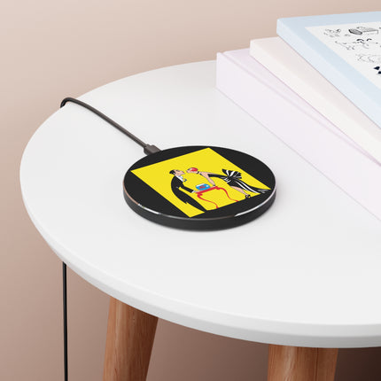 A Moment of Elegance: A Passionate Embrace Amidst Golden Splendor Quake Wireless Charger