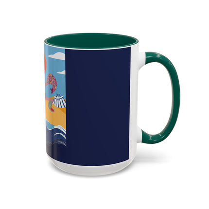 Beachside Promenade Colorful Mugs – Chic Summer Stroll & Coastal Glamour