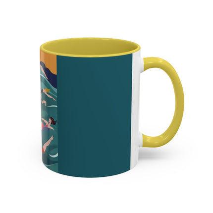 Summer Splash Colorful Mugs – Retro Beach Joy & Carefree Summer Vibes