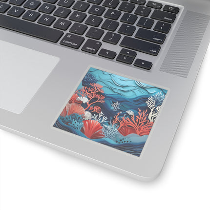 Enchanting Underwater Scene Kiss-Cut Stickers (4 Sizes)