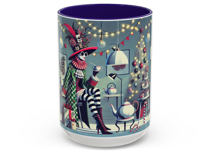 Whimsical Christmas Tea Party Colorful Mugs (11oz, 15oz)