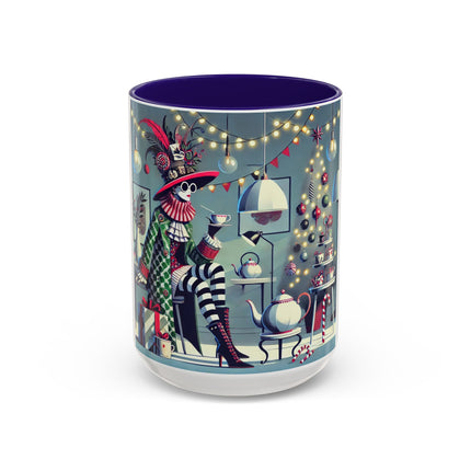 Whimsical Christmas Tea Party Colorful Mugs (11oz, 15oz)